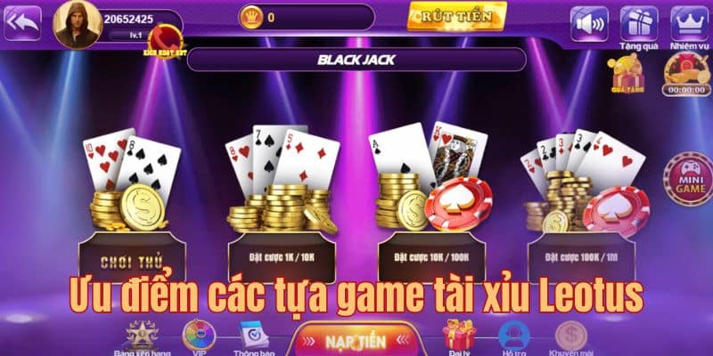 Tập hợp các ưu điểm nổi bật của game tài xỉu letou