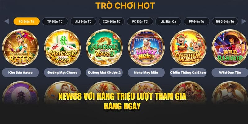 NEW88 với hàng triệu lượt tham gia hàng ngày