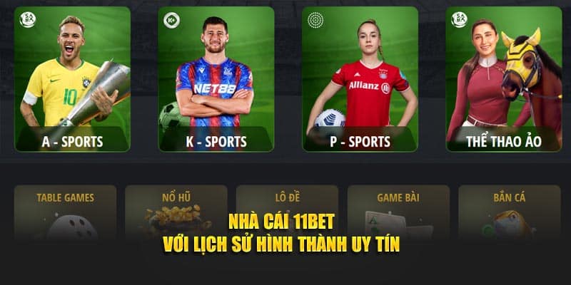 Nhà cái 11BET với lịch sử hình thành uy tín