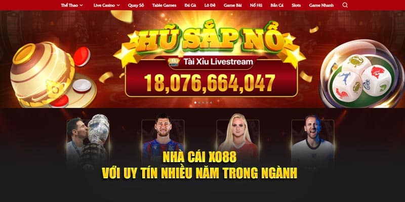 Nhà cái XO88 với uy tín nhiều năm trong ngành